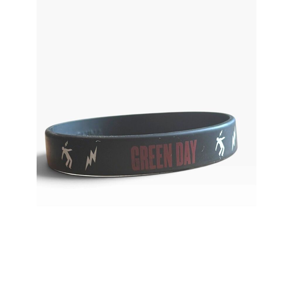 Green Day Silicone Wristband Y2K Vintage Band Bracelet